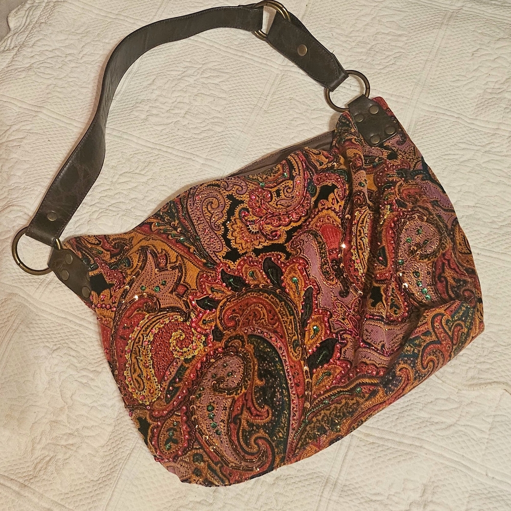 Braciano Multicolor Paisley Shoulder Bag